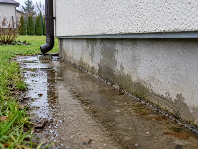 Iliustracija: vanduo prie pamatų